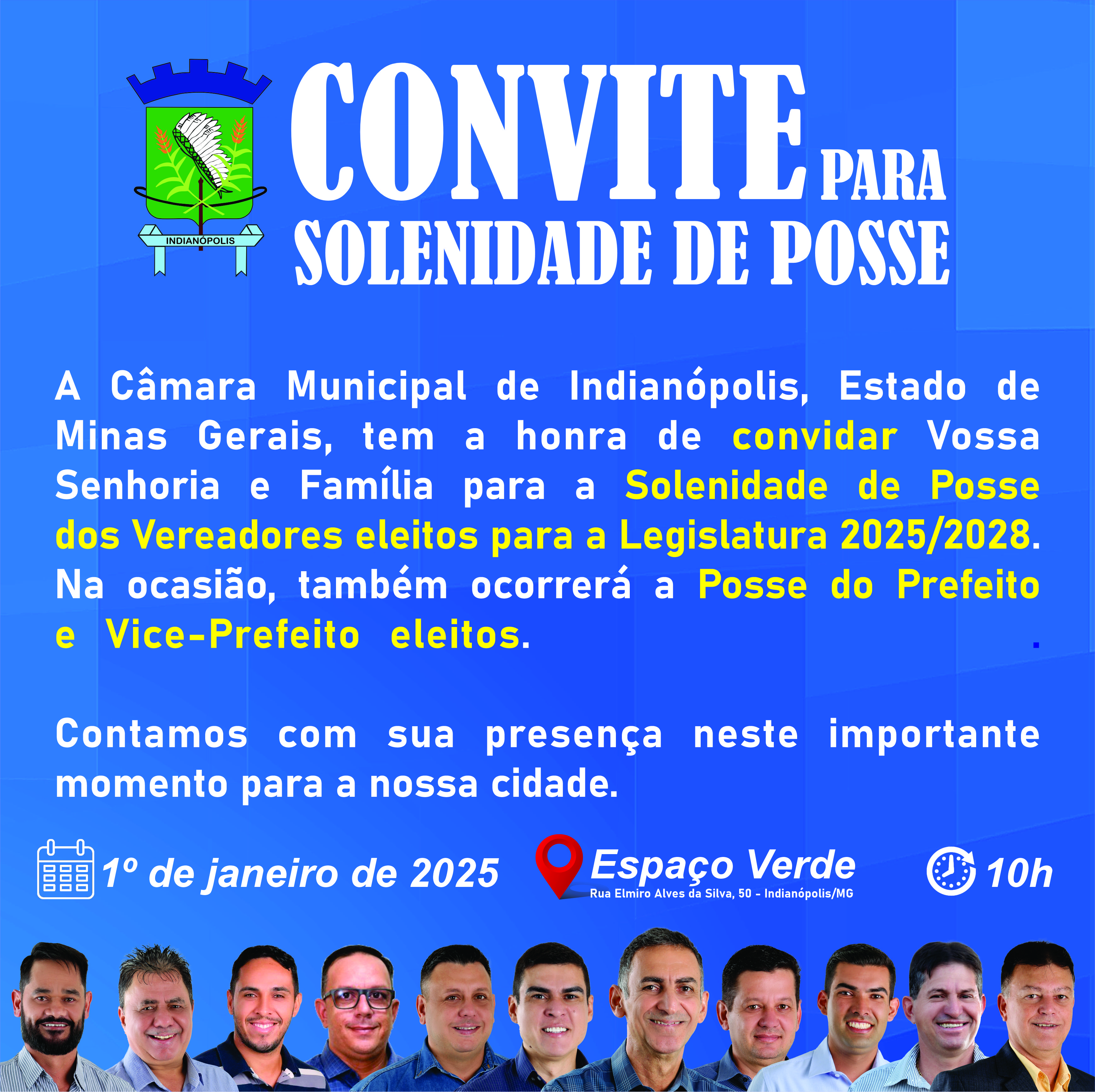 📢 Reunião Solene de Posse - 1º de Janeiro de 2025 📢