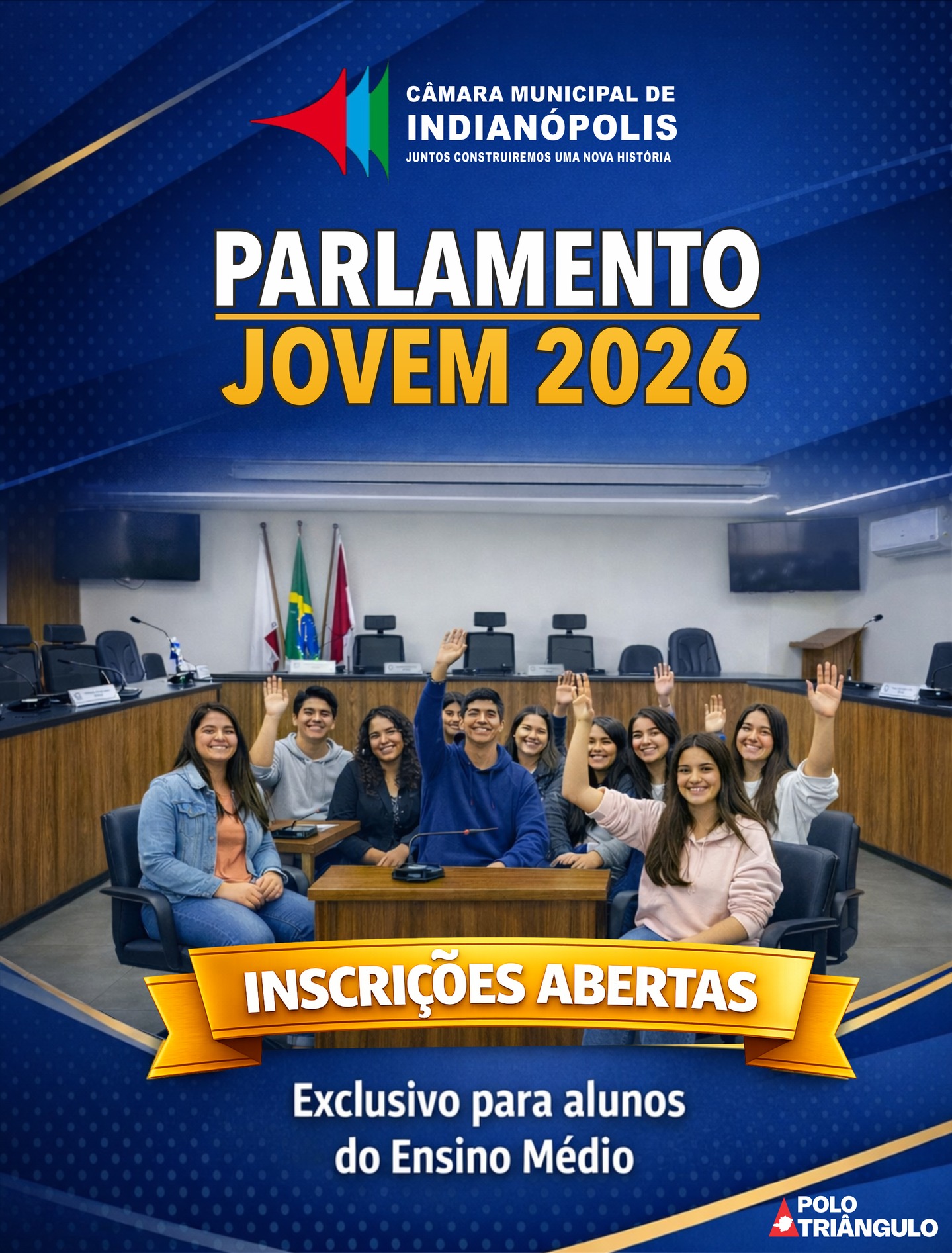 INSCRIÇÕES ABERTAS – PARLAMENTO JOVEM MINAS 2026